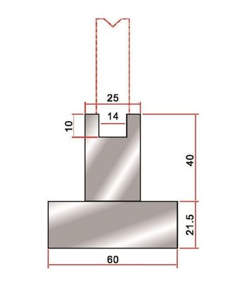YS40.14 Hydraulic Press Brake Die Holder For Cnc Bending Machines