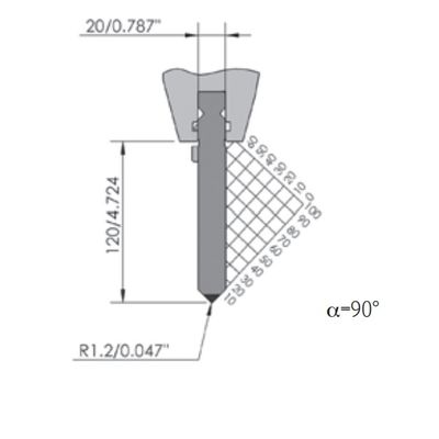 Press Brake Upper Mould Standard Customized Size Brake Punch