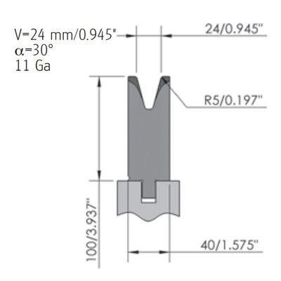 Wila Type Single V Die Press Brake Die For Hydraulic Press Brake