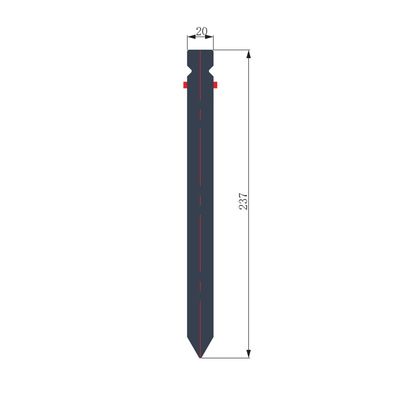 237mm Height Press Brake Punch R1mm Radius Durable 42CrMo Material