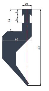 BCL155.85.R08-R European Press Brake Punch  With 28 Angle 42CrMo