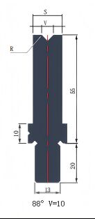 LYNCCN BCY55.88 V10 Press Brake Die Single V Die with Induction Hardening and 42CrMo Material
