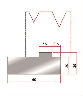 Customization Press Brake Tools Die Holder 2 V Die For Press Brake