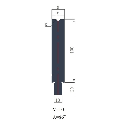 LYNCCN WAY100.86-V10 Hydraulic Press Brake Tooling Die 86 Angle Single V Die